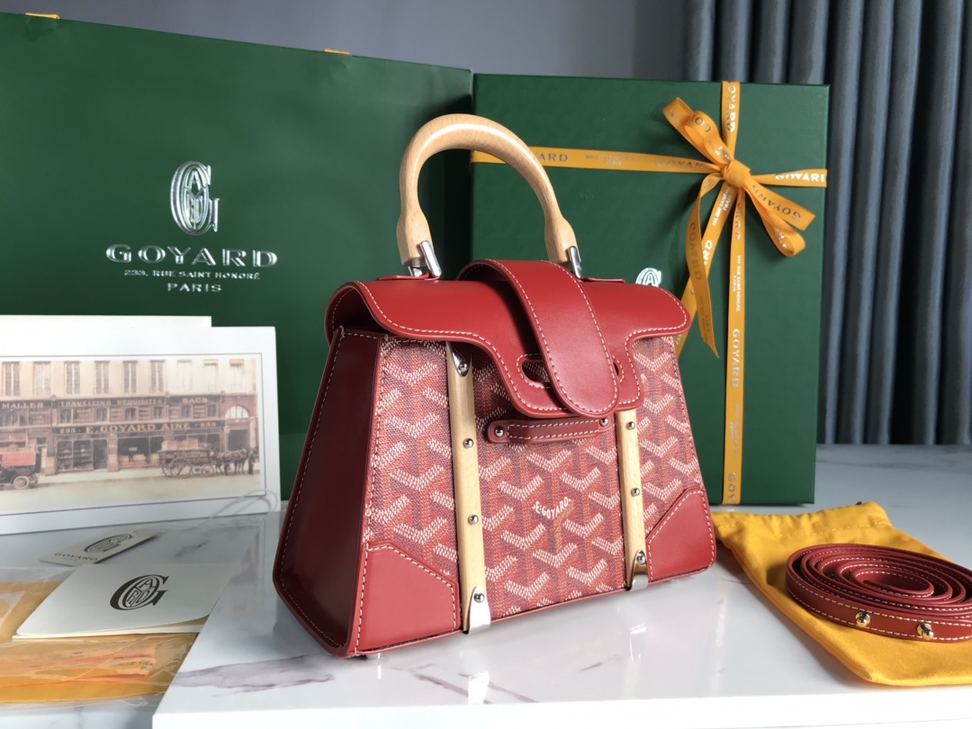 Goyard Saigon Structure Mini Bag Red