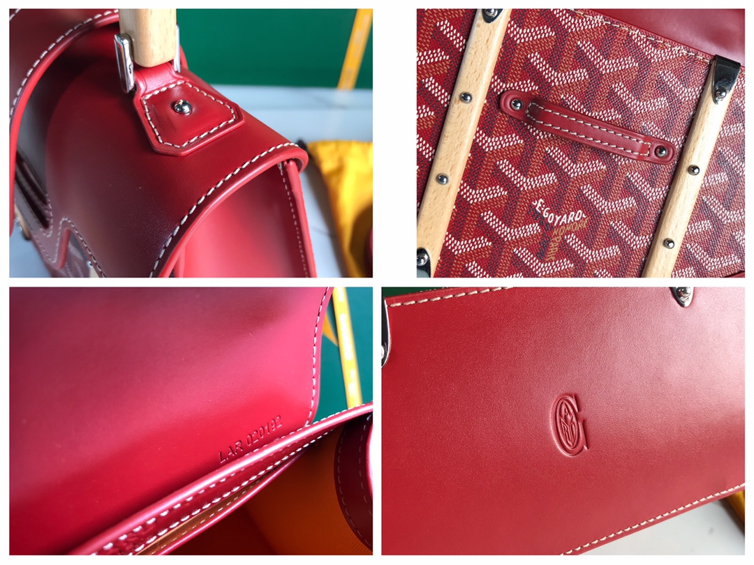Goyard Saigon Structure Mini Bag Red