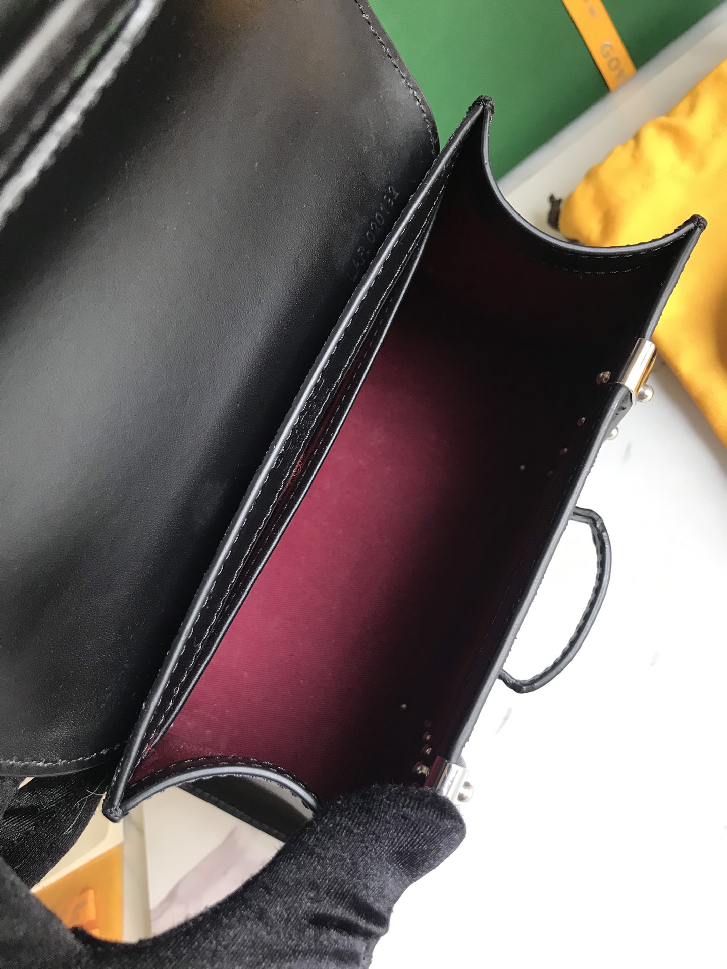 bag  Goyard Saigon Handbag Goyardine Wood Trim PM 'Black'