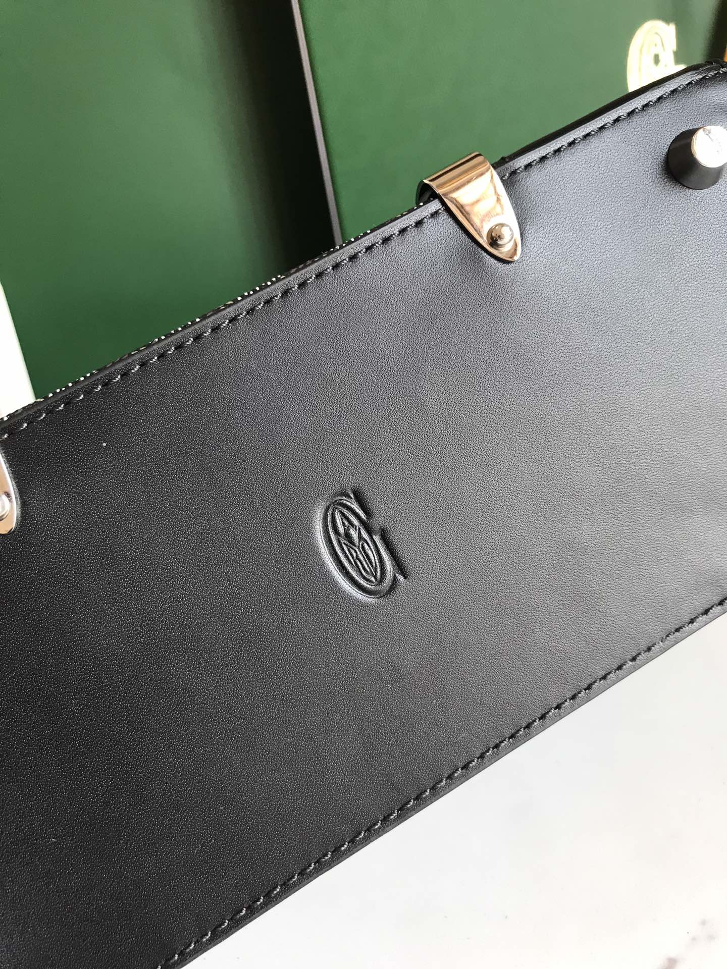 bag  Goyard Saigon Handbag Goyardine Wood Trim PM 'Black'