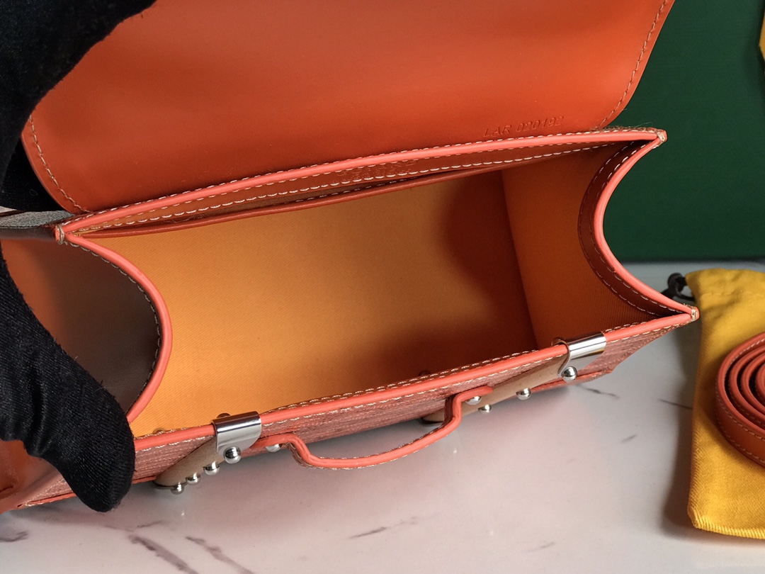 Goyard Orange Coated Canvas and Leather PM Saigon Top