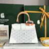 Pre-owned Goyard Goyardine Saigon Structured PM White |