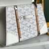 Pre-owned Goyard Goyardine Saigon Structured PM White |