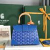 Goyard Blue Coated Canvas and Leather Saigon Top Handle Bag