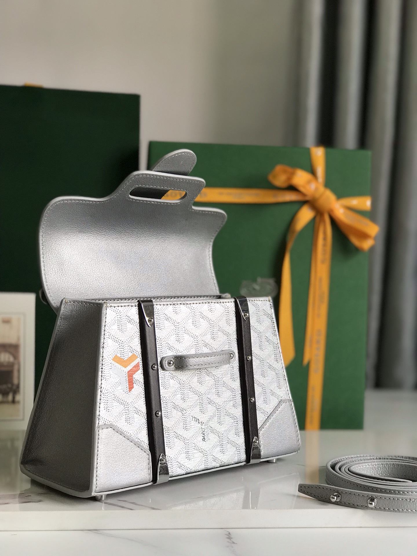 Silver Goyard Sac Saigon Mini Structure