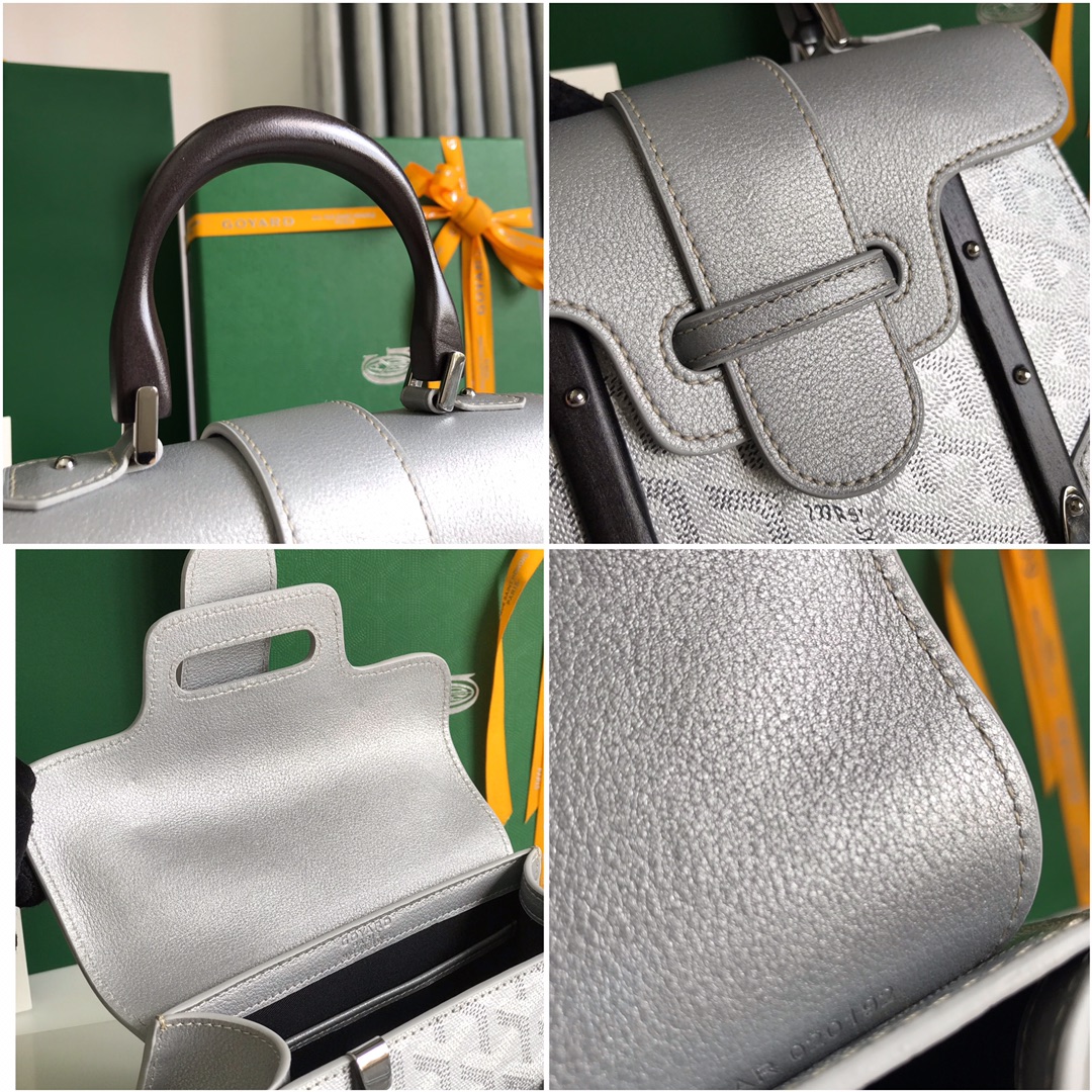 Silver Goyard Sac Saigon Mini Structure