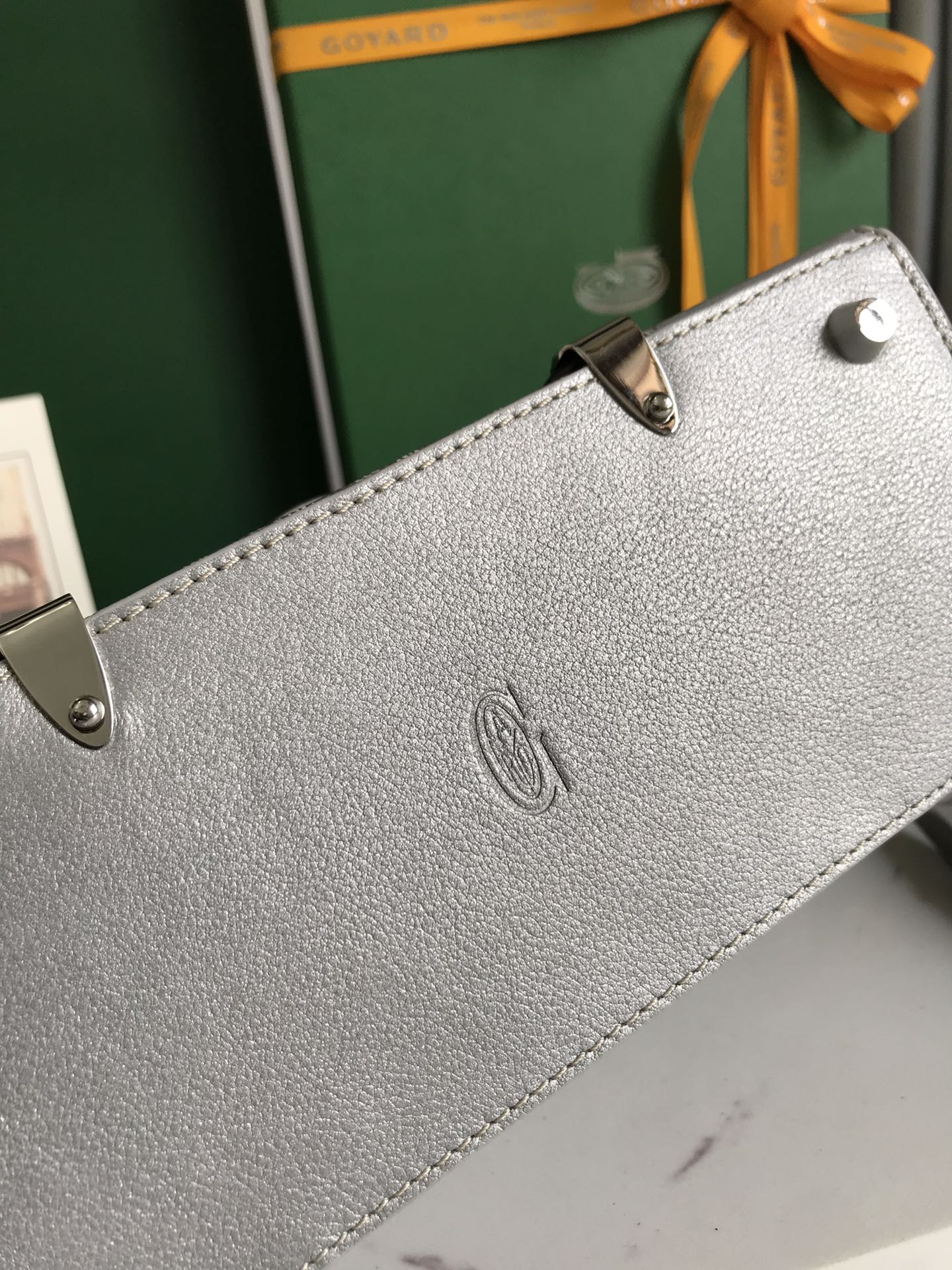 Silver Goyard Sac Saigon Mini Structure