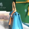 Saigon Top Handle Bag Coated Canvas with Leather PM sky blue