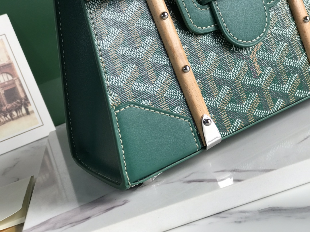 Goyard Saigon Structured 2-Way Hand Shoulder Bag Green