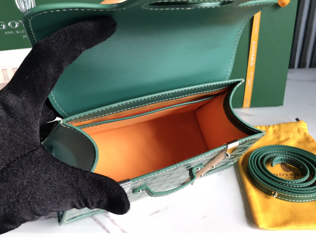 Goyard Saigon Structured 2-Way Hand Shoulder Bag Green