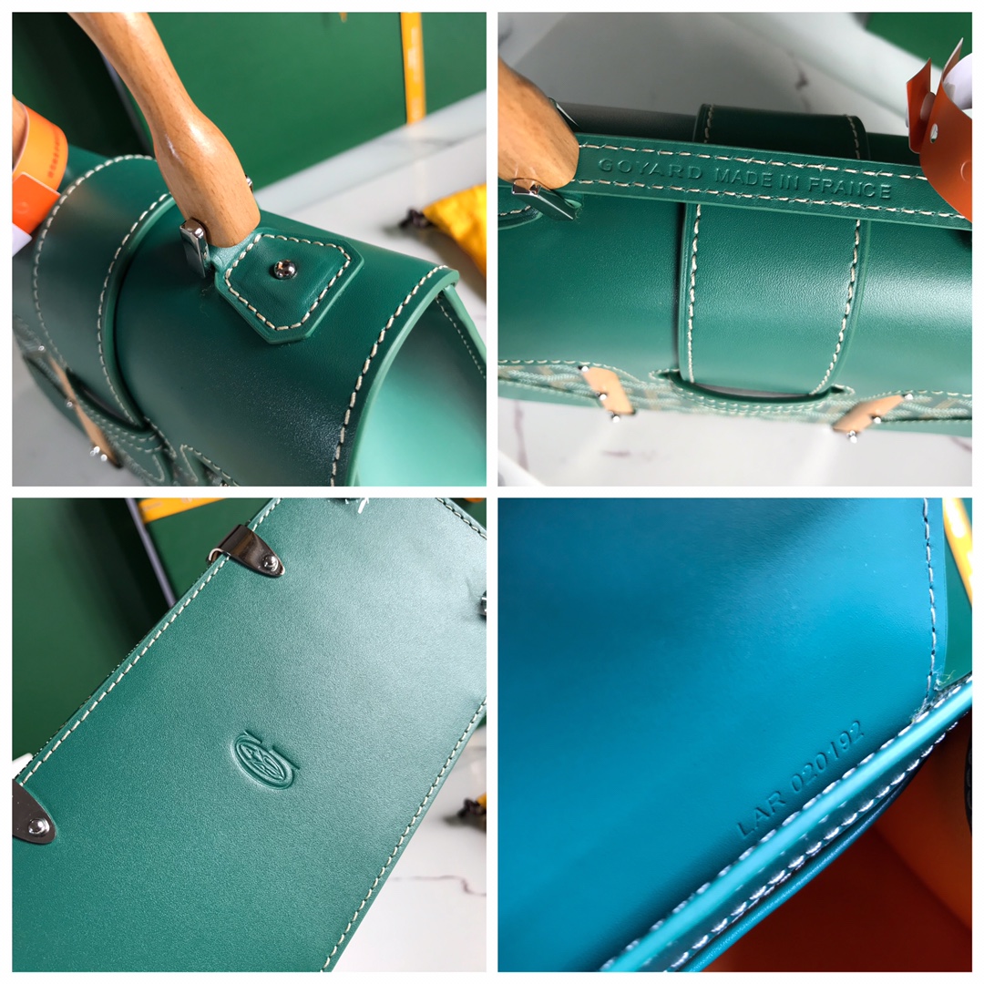 Goyard Saigon Structured 2-Way Hand Shoulder Bag Green