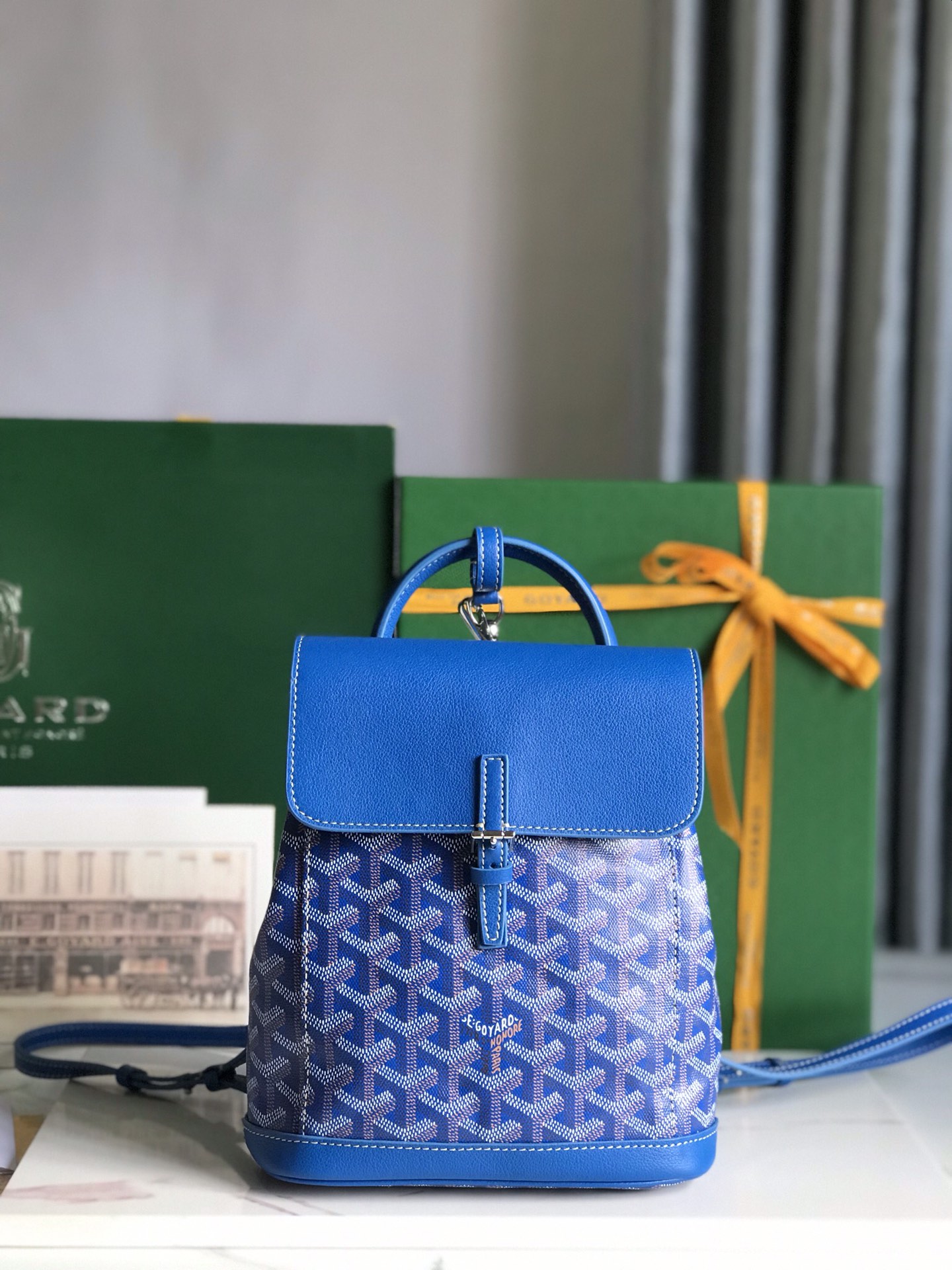 Goyard 2019 Goyardine Le Sac Mini Alpin Backpack – blue