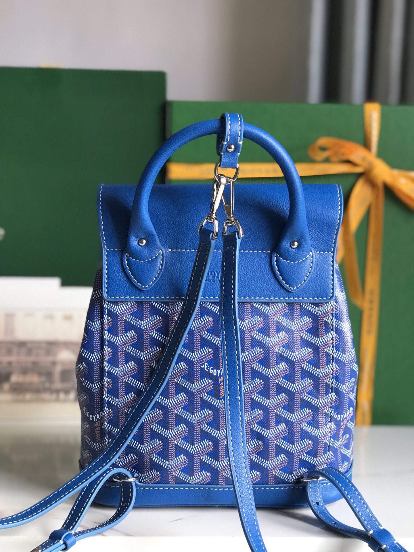 Goyard 2019 Goyardine Le Sac Mini Alpin Backpack - blue