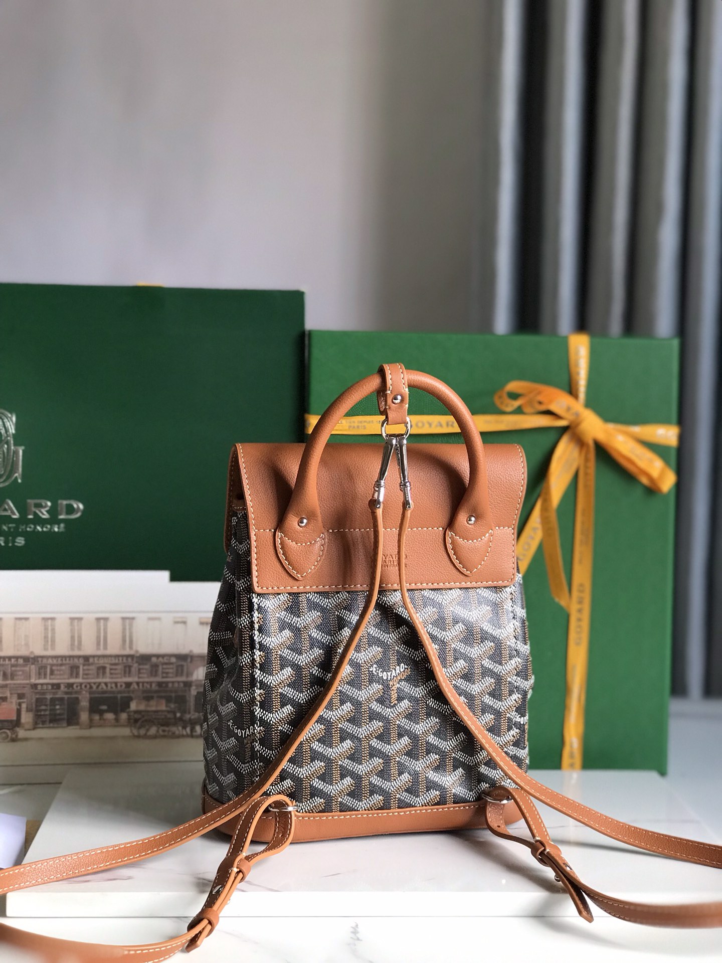 Goyard 2019 Goyardine Le Sac Mini Alpin Backpack - brown