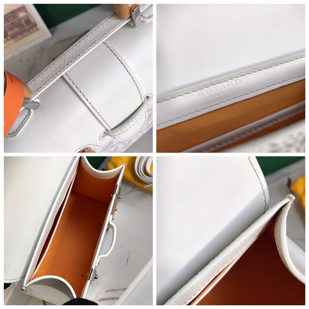 Goyard Saigon Mini White Leather ref.1079894 -