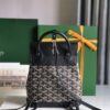 Goyard Alpin Mini 3WAY Leather Canvas Handbag Shoulder Bag black