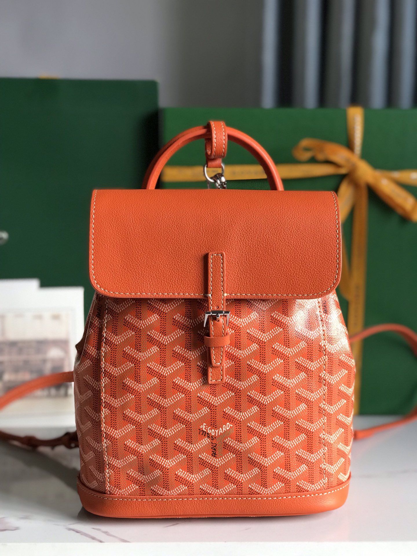 Goyard 2019 Goyardine Le Sac Mini Alpin Backpack – orange