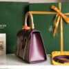 Goyard Women's Sac Saïgon Souple Mini BAG in plum purple Toile Goyardine