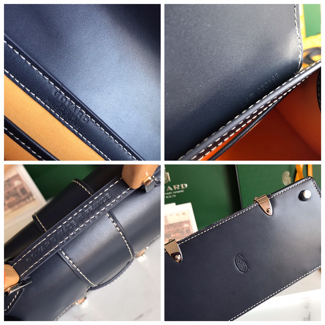 Goyard Women's BAG Saïgon PM in Toile Goyardine &bag navy blue