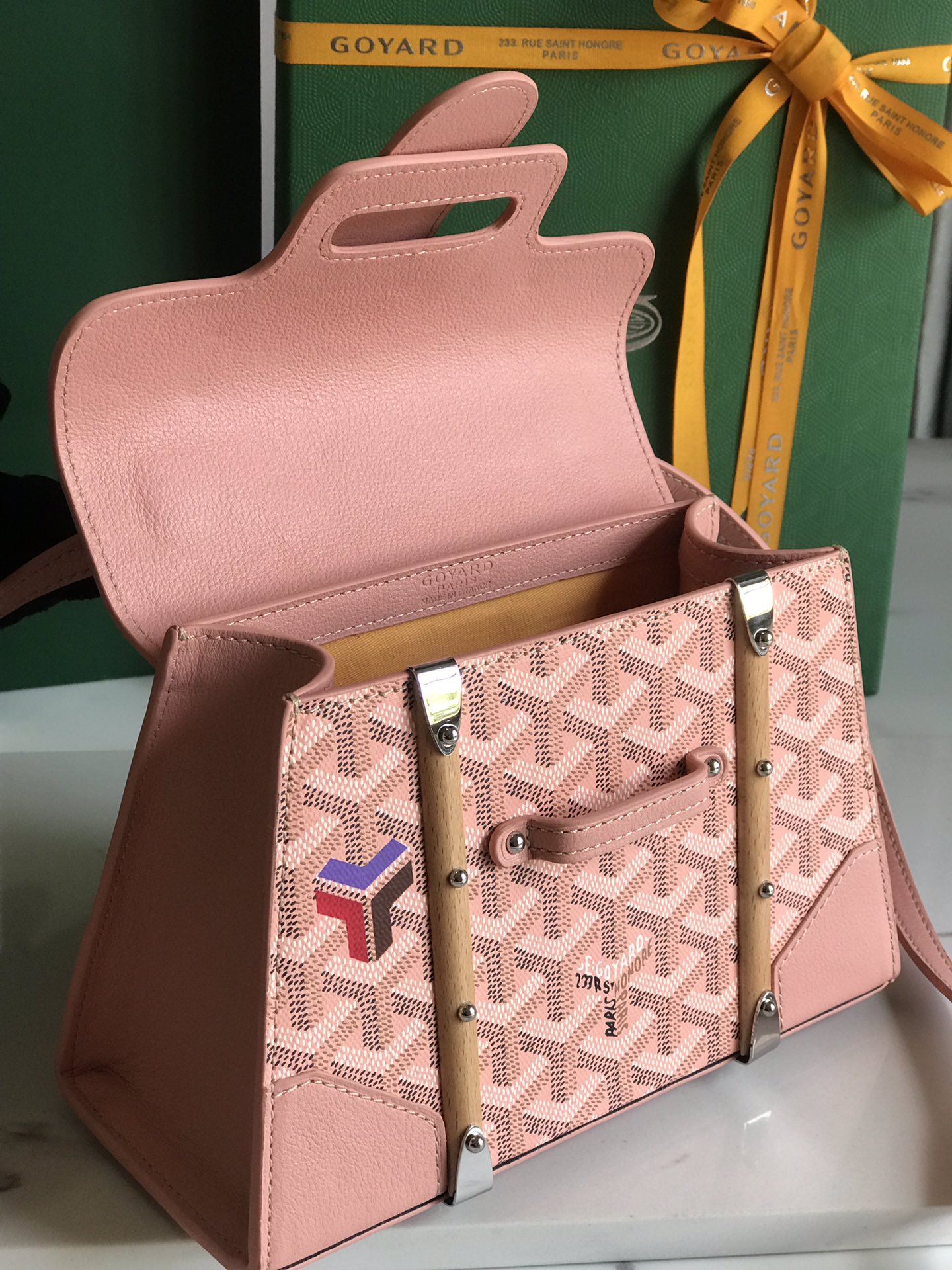 Goyard Women's BAG Saïgon PM in Toile Goyardine & bang pink