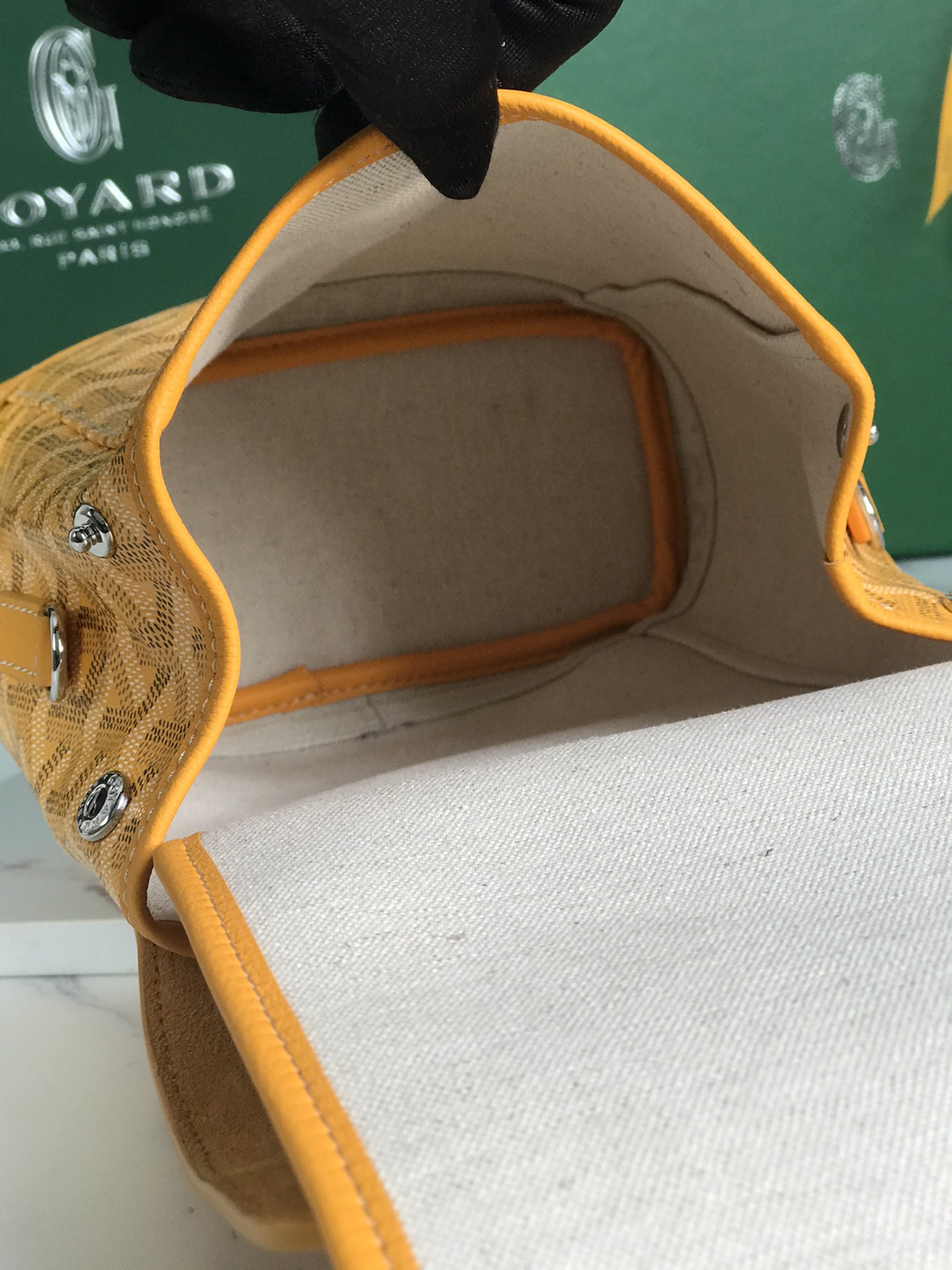 Alpin Mini Backpack Goyardine Canvas Yellow