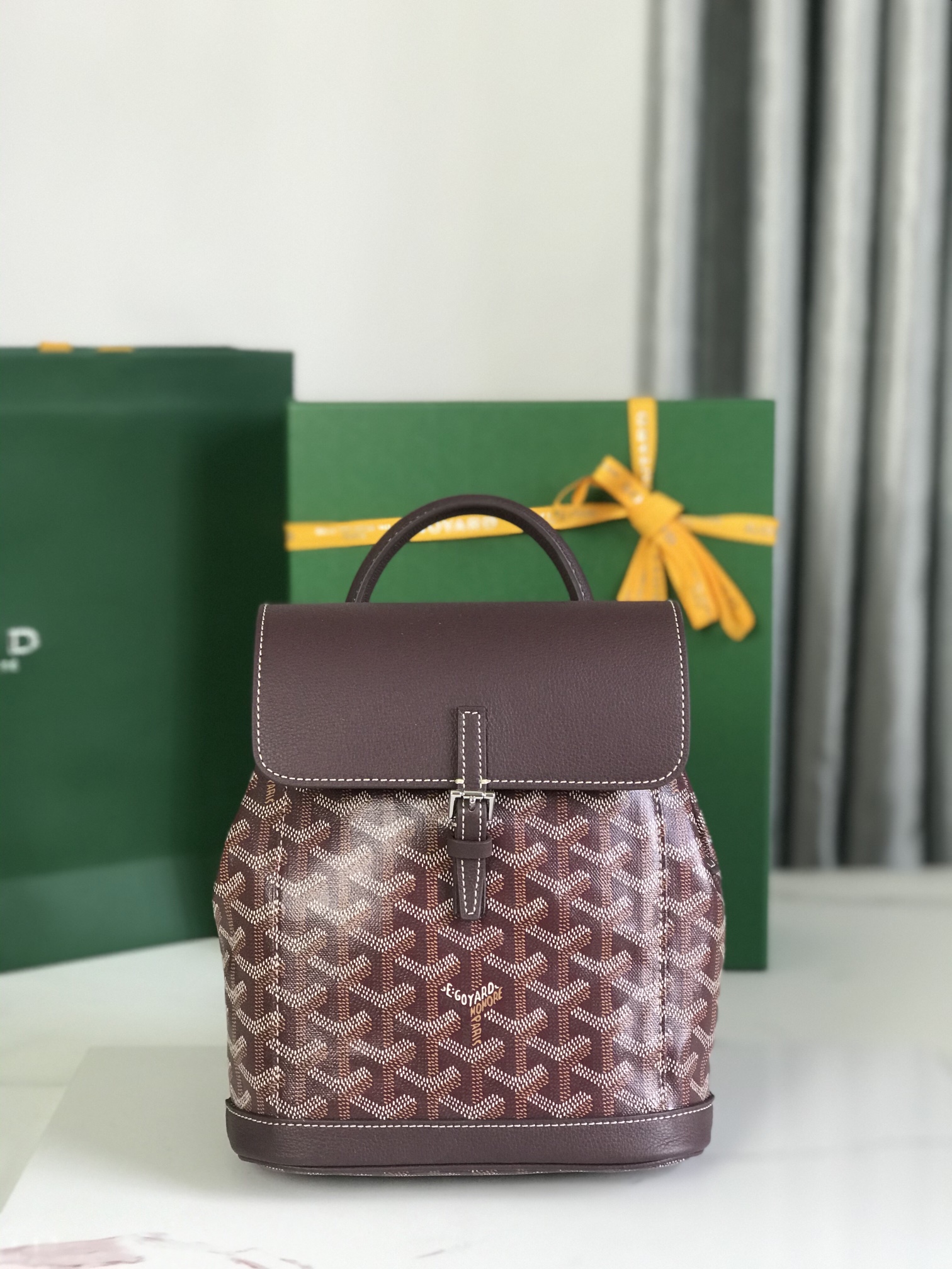 Goyard Alpin Mini Backpack Burgundy |