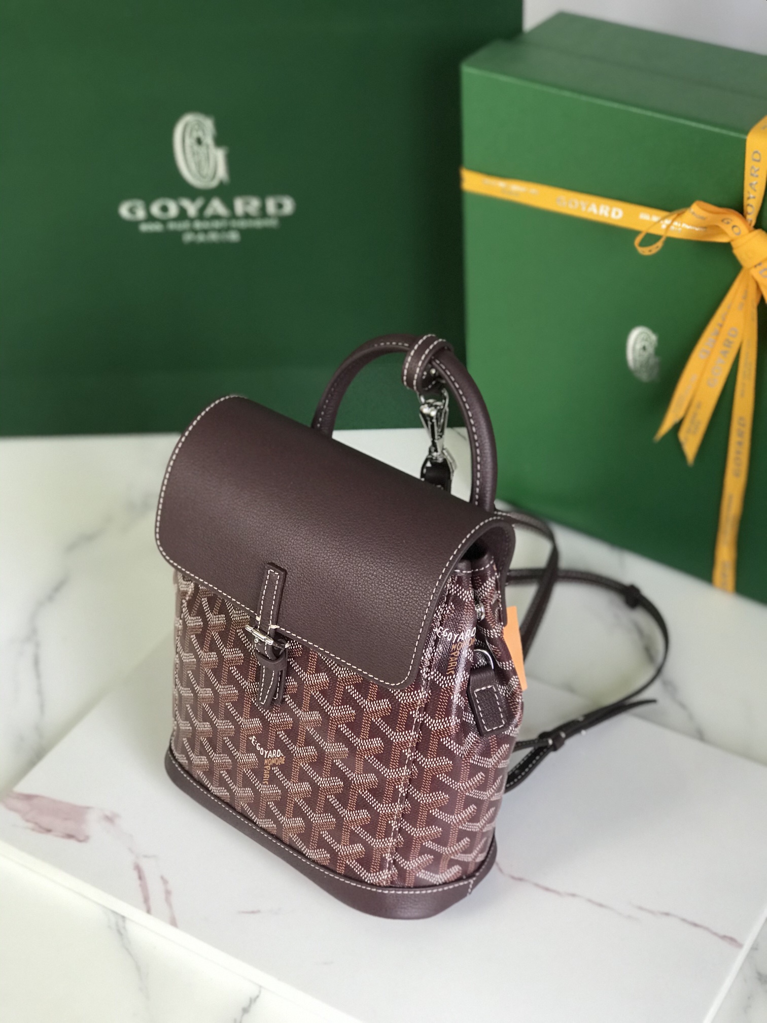 Goyard Alpin Mini Backpack Burgundy |