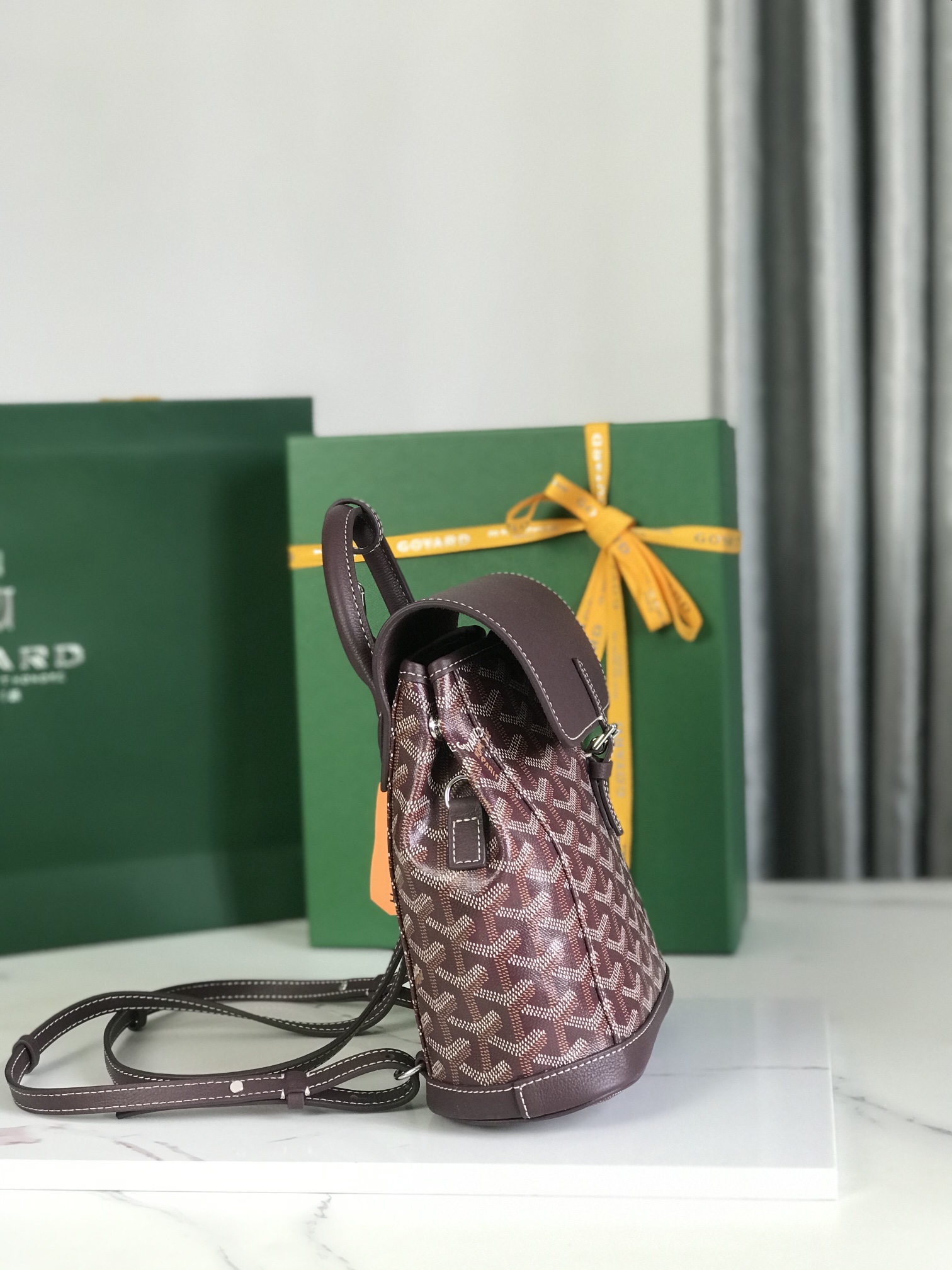 Goyard Alpin Mini Backpack Burgundy |