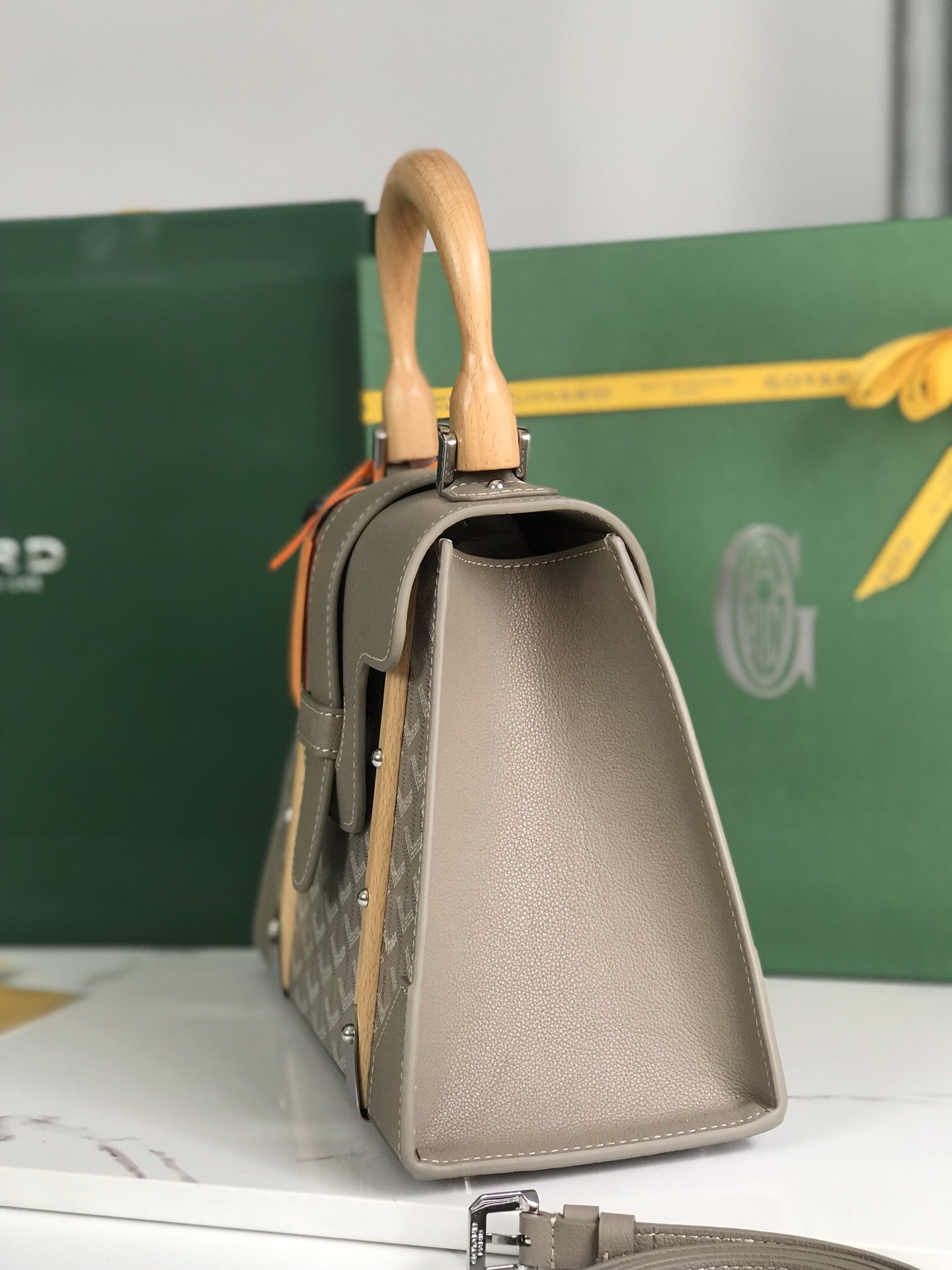 Goyard Women's BAG Saïgon PM in Toile Goyardine & bag gray