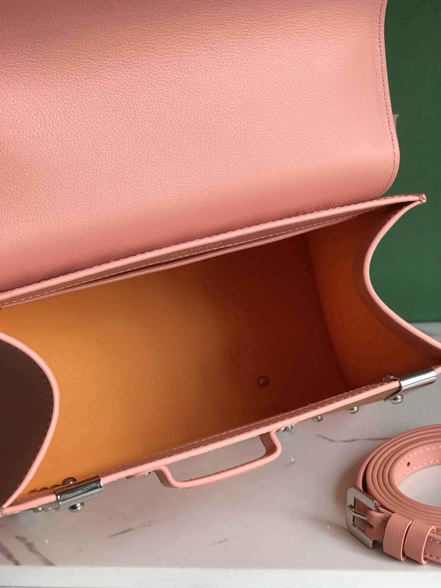 Goyard Saigon Structure Nano Bag Pink Goyardine Silver ...