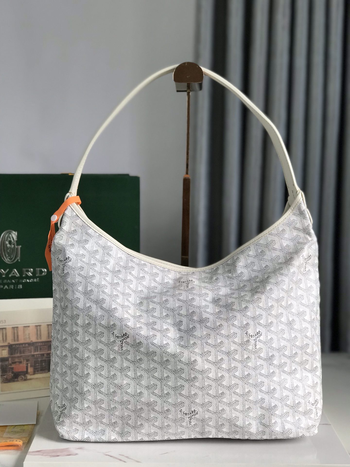 GOYARD Goyardine Boheme Hobo white