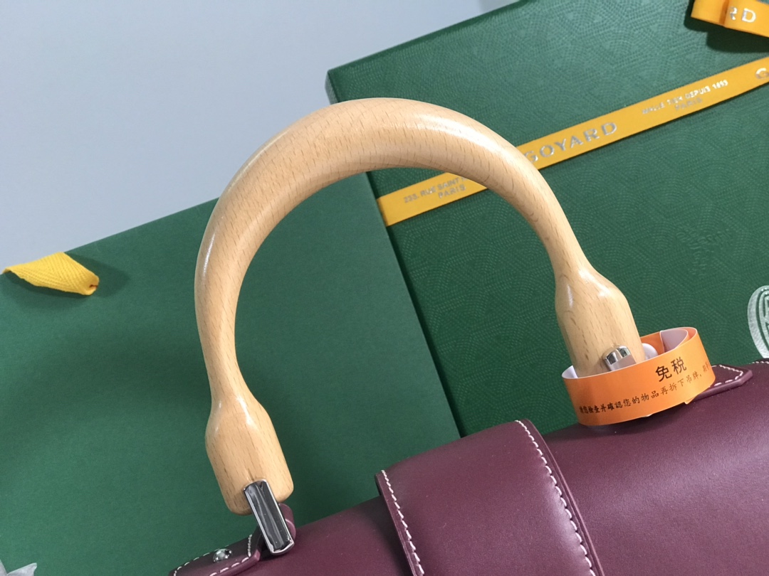 Goyard Burgundy Goyardine Coated Canvas And Leather