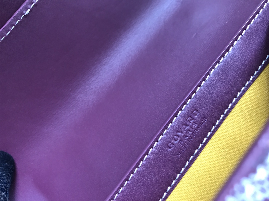 Goyard Burgundy Goyardine Coated Canvas And Leather