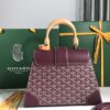 Goyard Burgundy Goyardine Coated Canvas And Leather