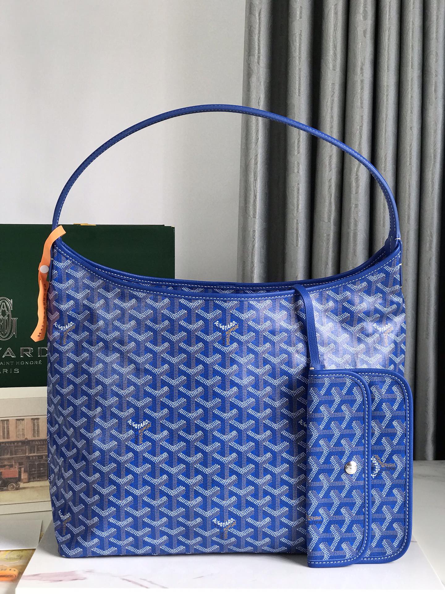 GOYARD Goyardine Boheme Hobo blue1550354 |