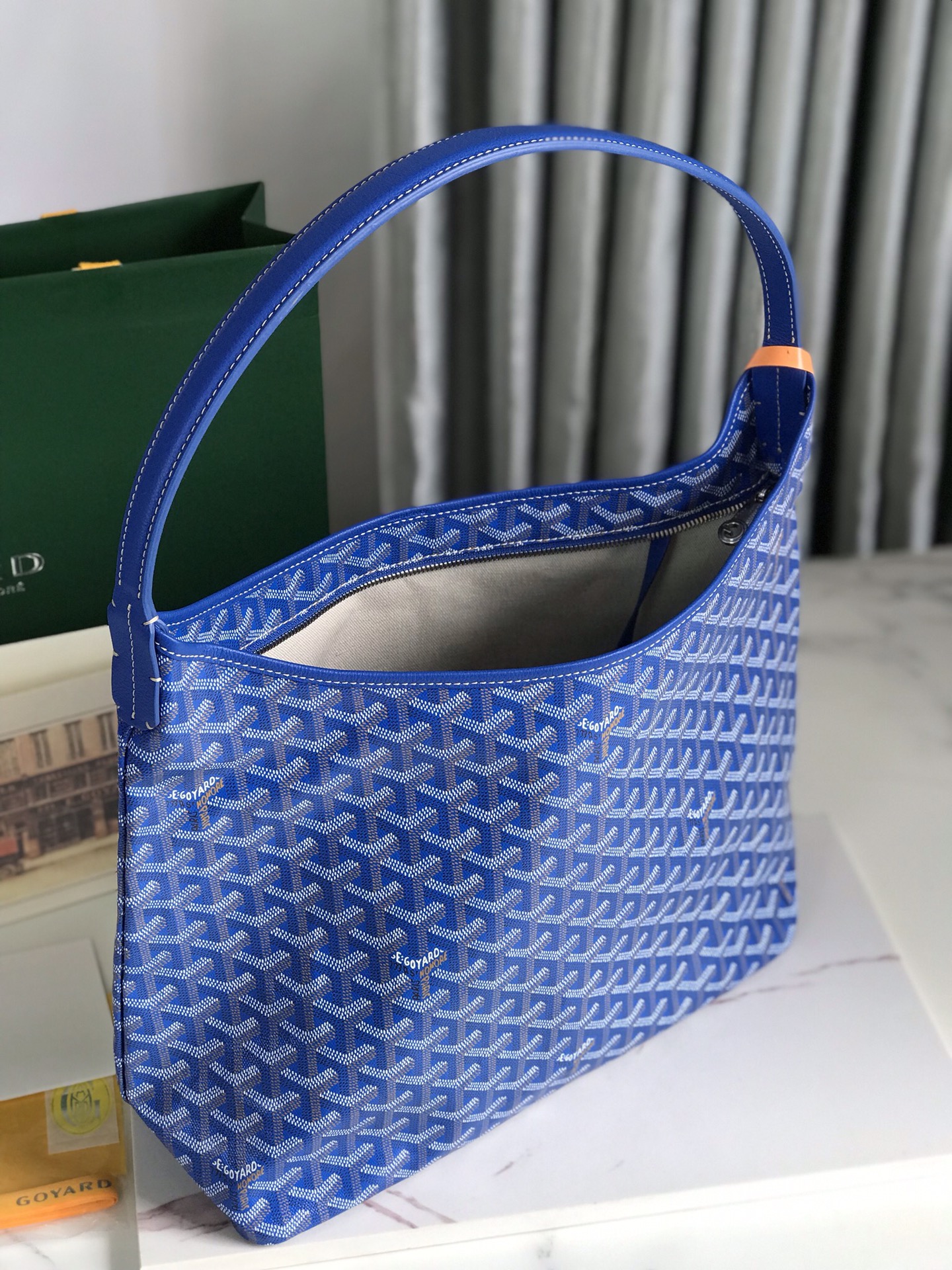 GOYARD Goyardine Boheme Hobo blue1550354 |