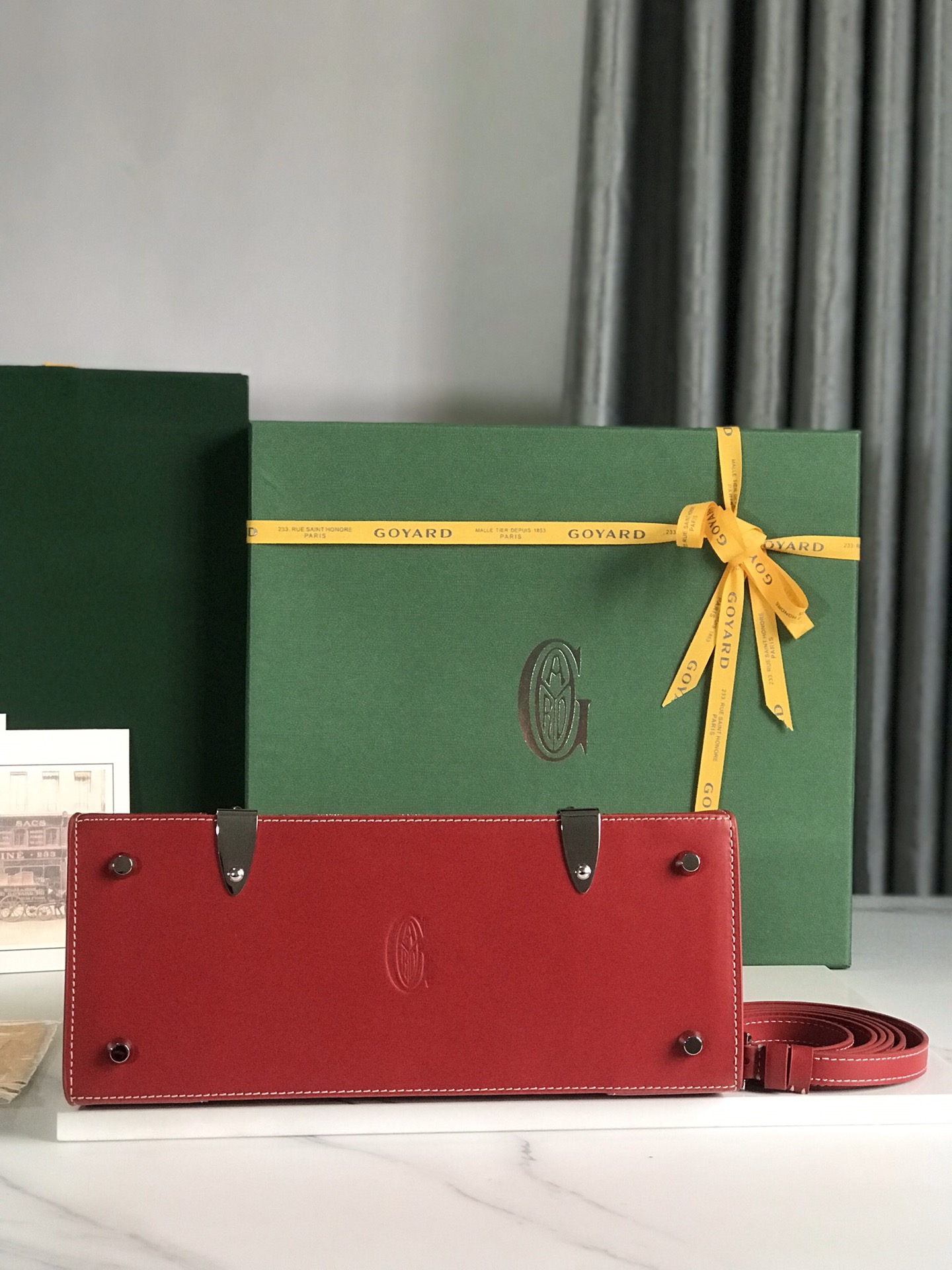 Goyard Saigon PM 2way Hand Shoulder Bag red
