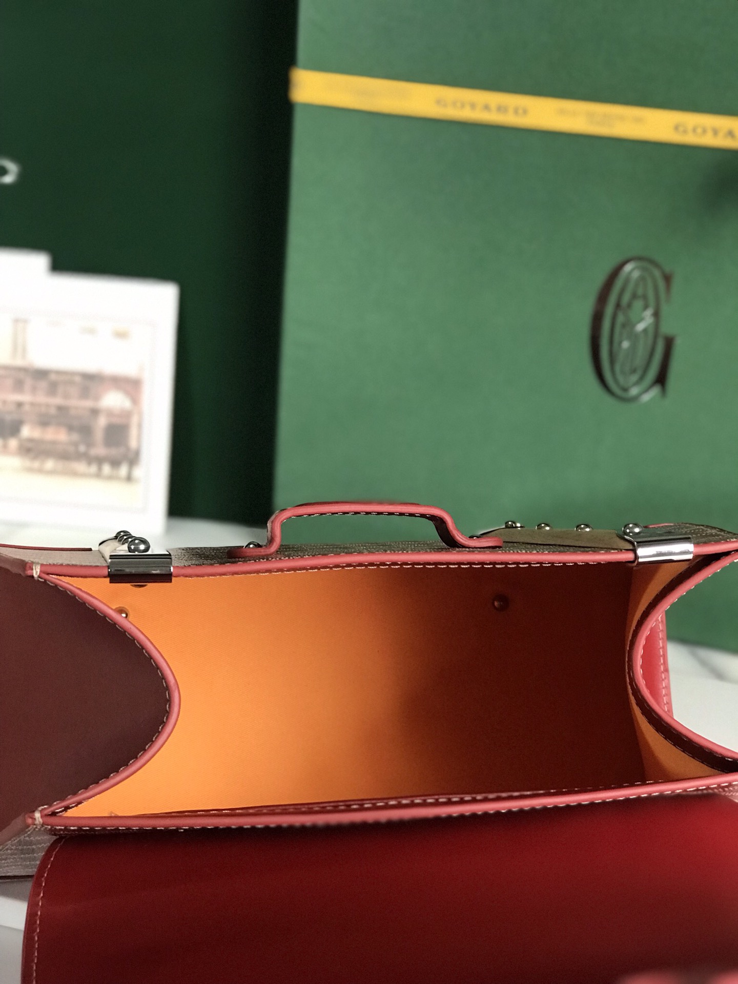 Goyard Saigon PM 2way Hand Shoulder Bag red