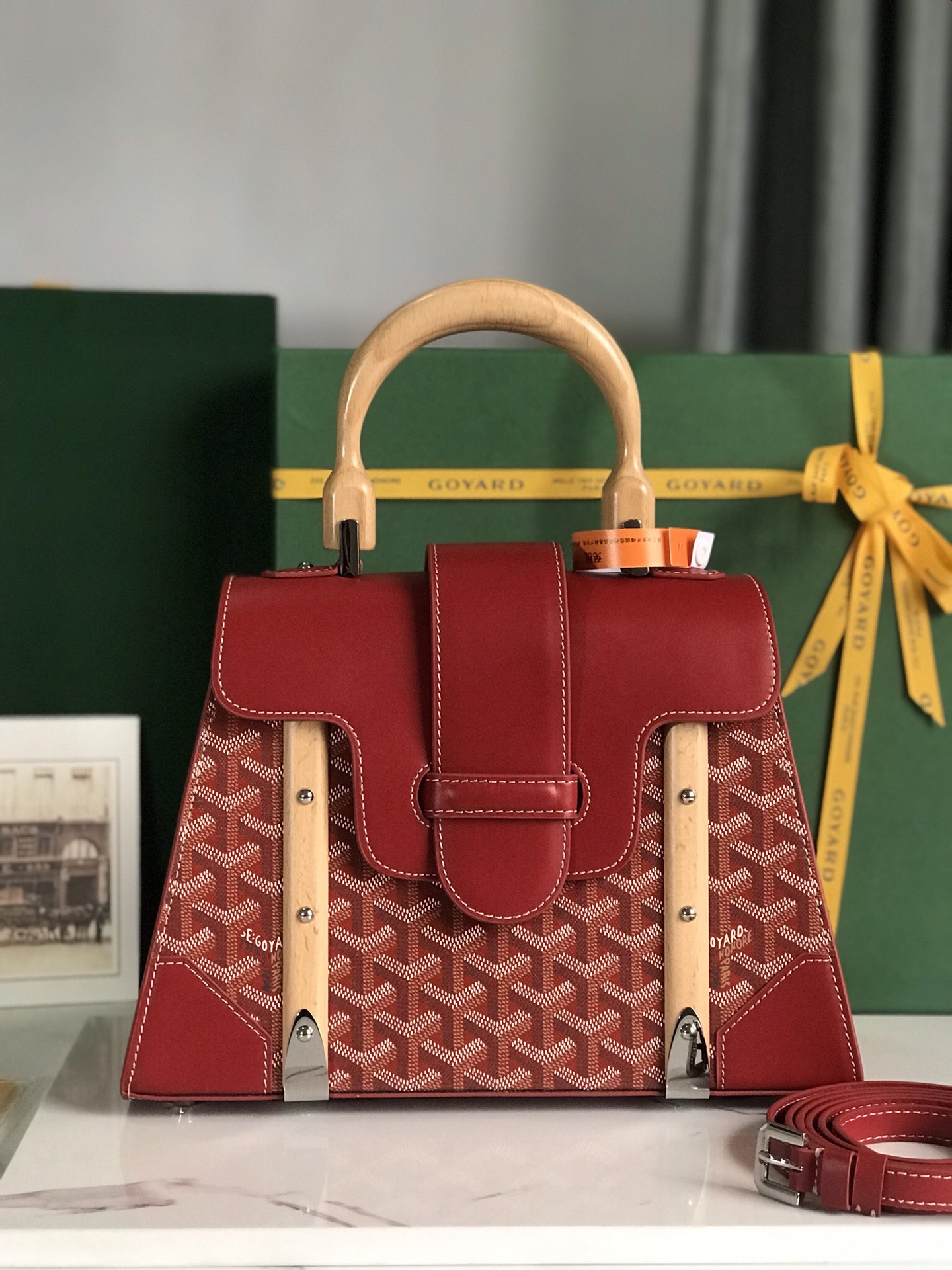 Goyard Saigon PM 2way Hand Shoulder Bag red