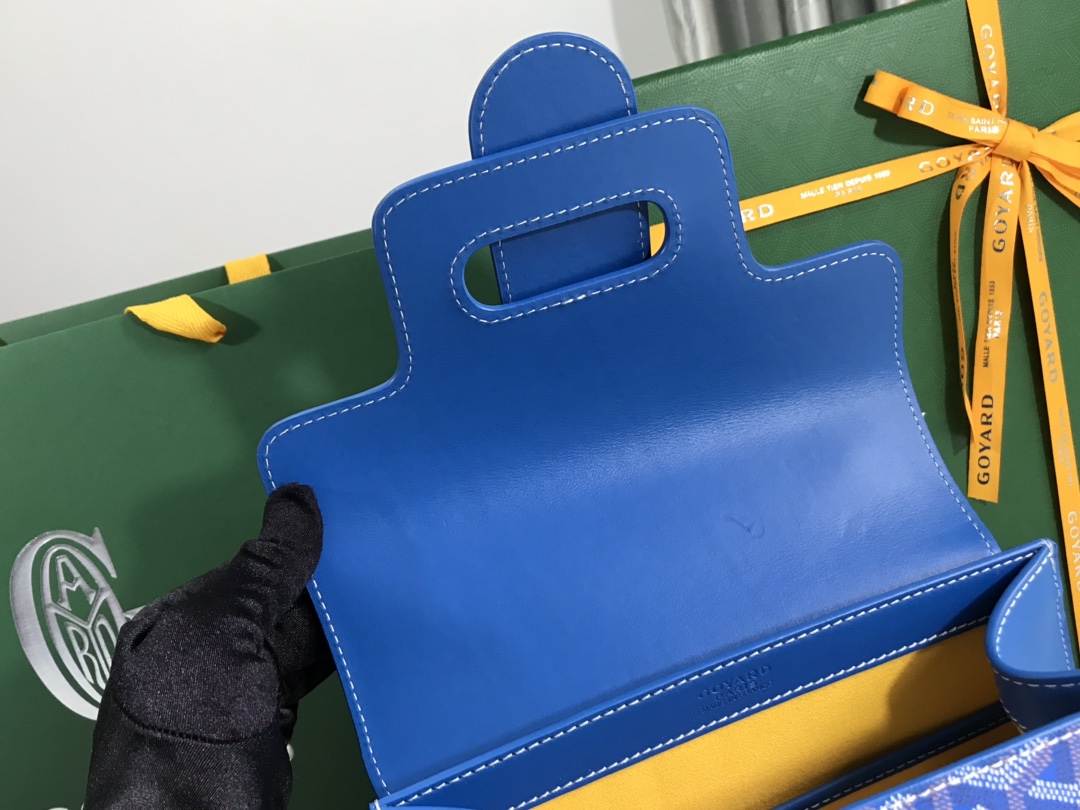 Goyard Saigon PM 2way Hand Shoulder Bag blue