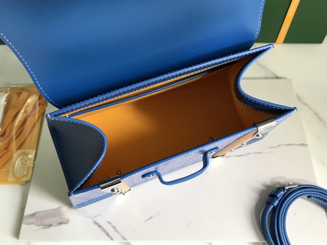 Goyard Saigon PM 2way Hand Shoulder Bag blue
