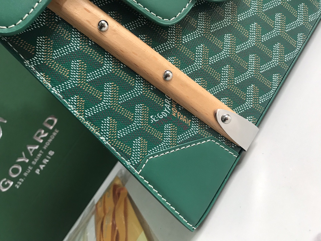 Goyard Saigon Structured 2-Way Hand Shoulder Bag Green