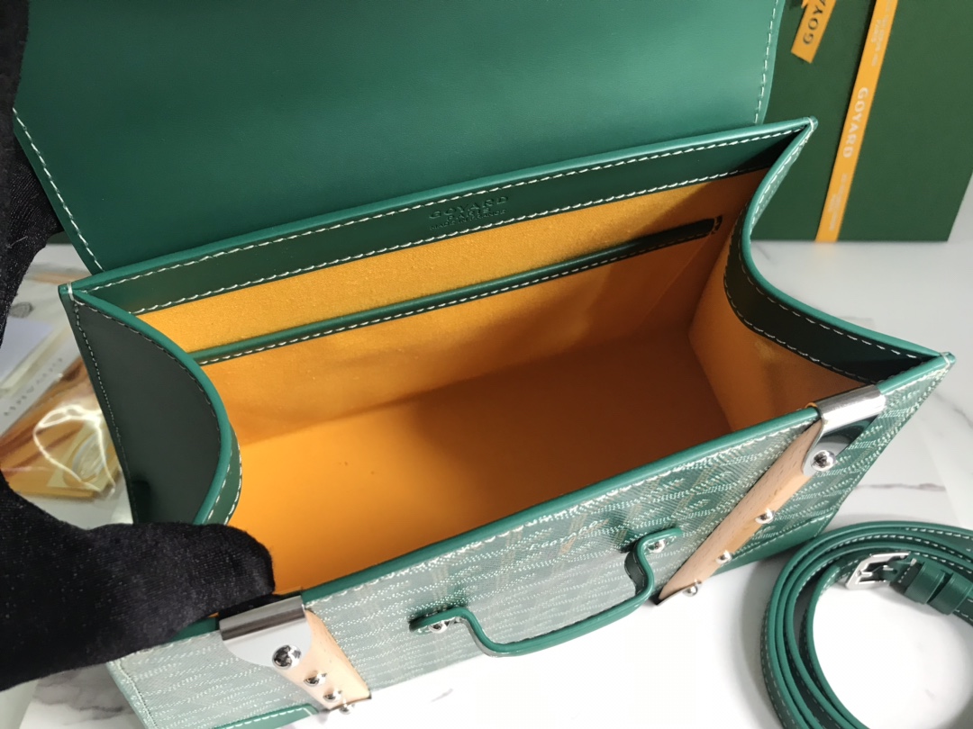 Goyard Saigon Structured 2-Way Hand Shoulder Bag Green