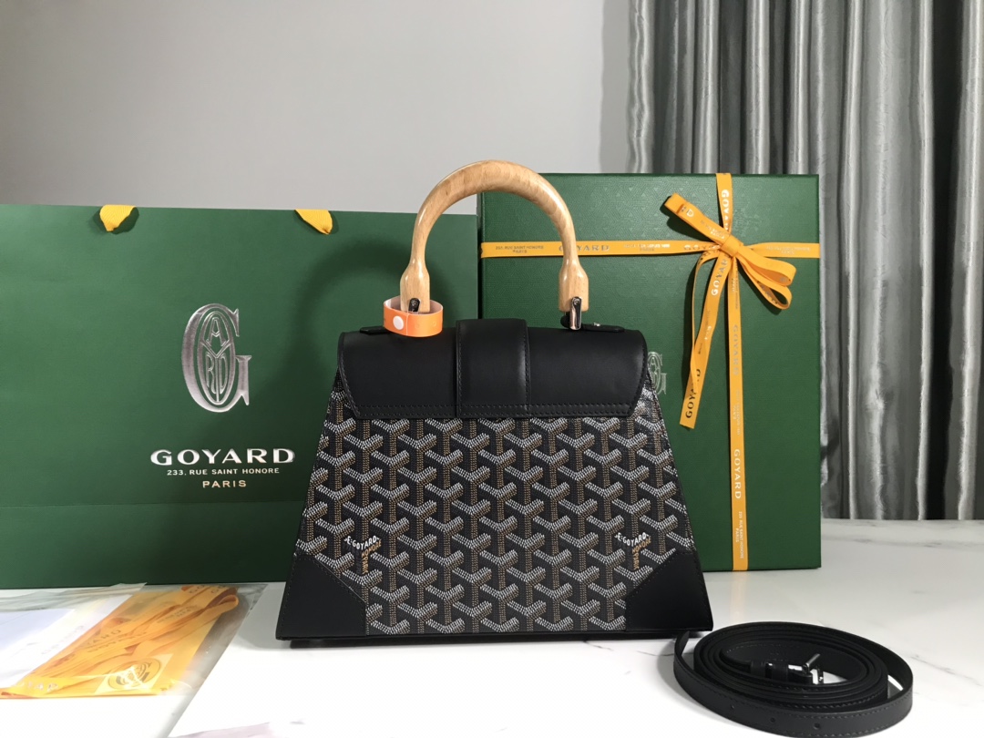 Goyard Saigon PM Bag Women's Handbag Black