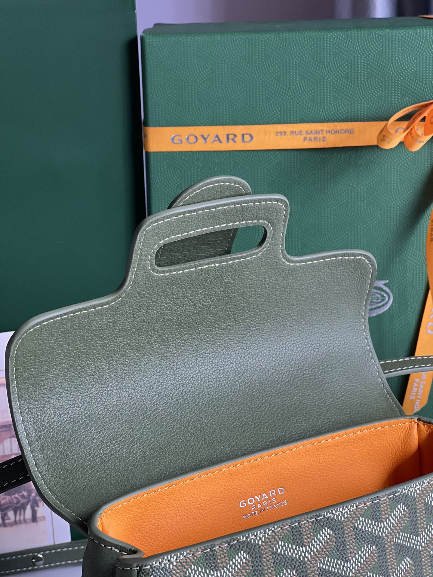 Goyard Women's Sac Saïgon Souple Mini BAG in Toile Goyardine & green