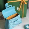 Goyard Mini Saïgon Souple Top Handle Bag With Palladium Hardware in blue sky