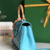 Goyard Mini Saïgon Souple Top Handle Bag With Palladium Hardware in blue sky