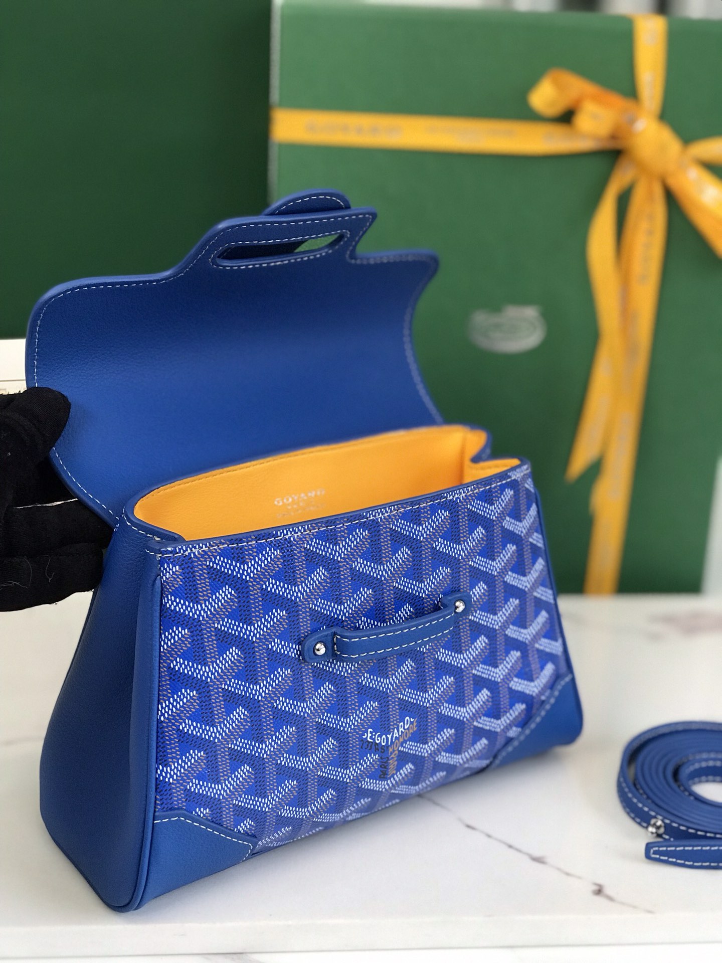 Goyard Blue Mini Goyardine Saigon Cloth Cloth ref.1091827 -