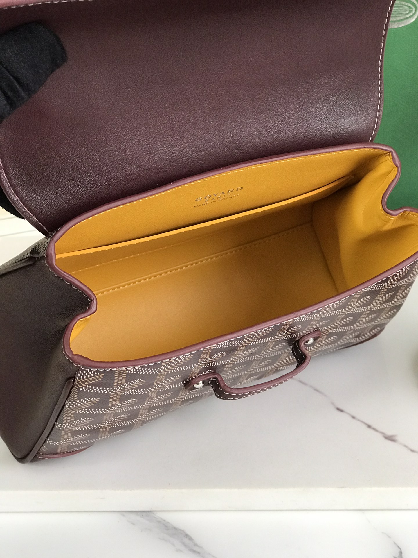 Goyard Burgundy Goyardine Saigon Mini Bag