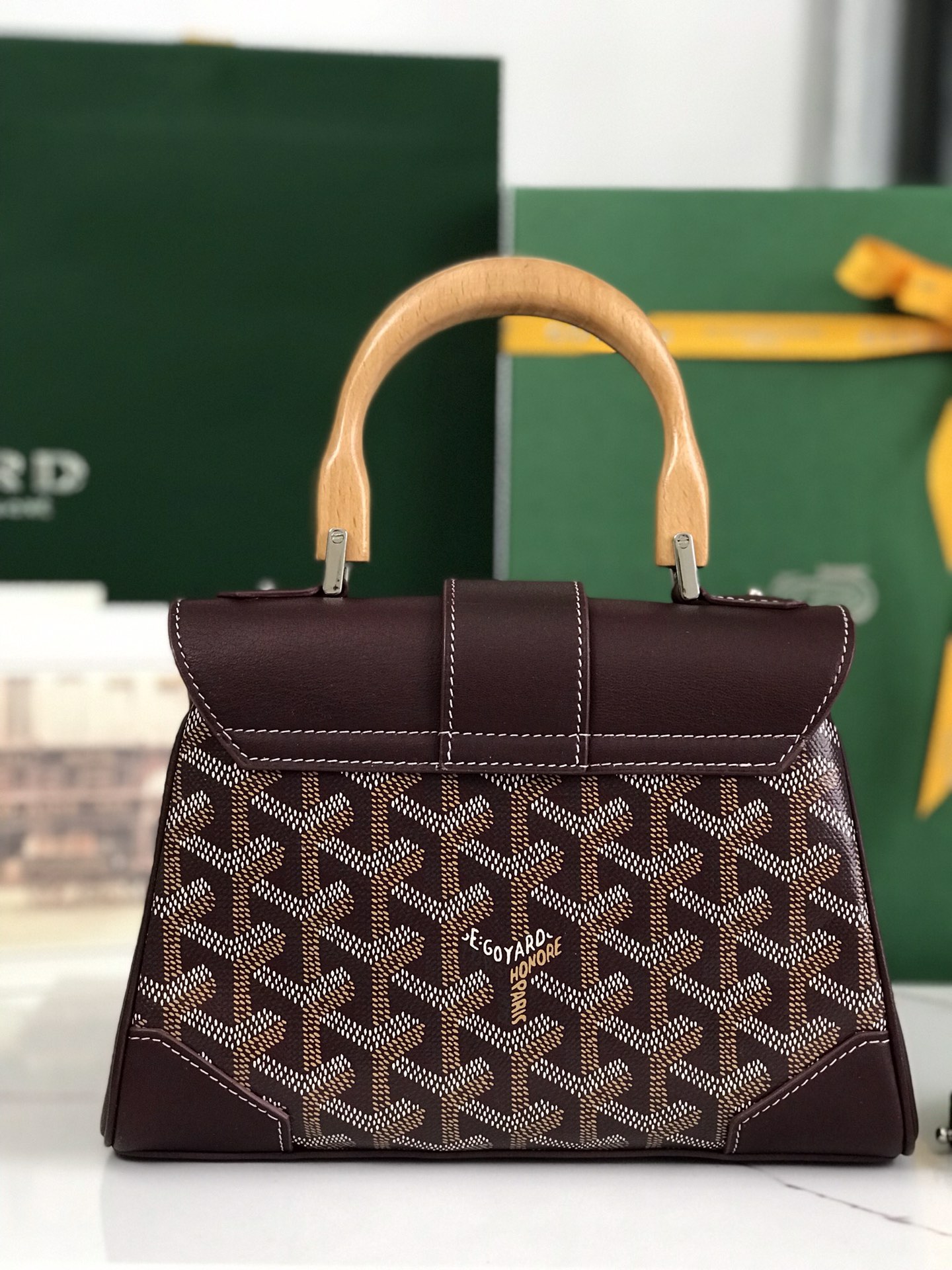 Goyard Burgundy Goyardine Saigon Mini Bag